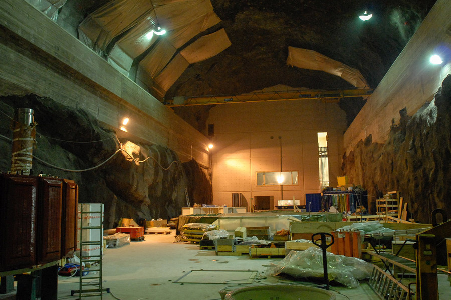 An extensive building process took place inside the mountain