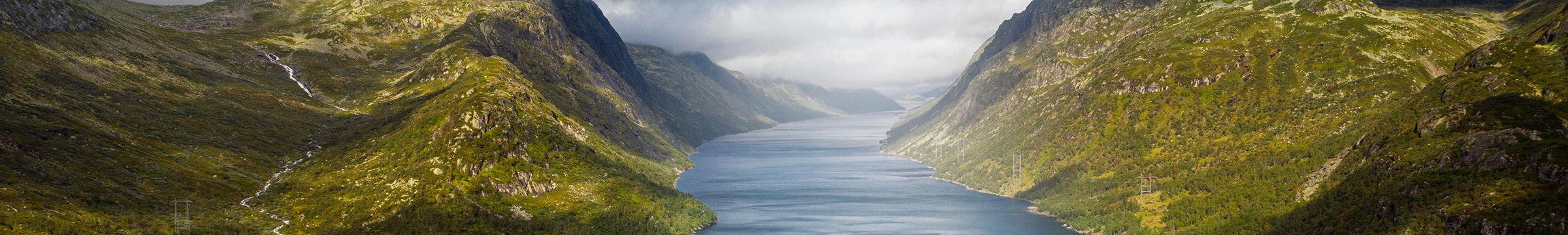 Mountains and fjord