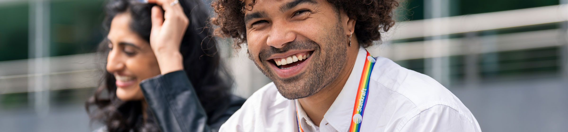 Young man smiling